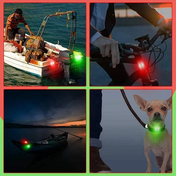 12 светодиодных лодочных навигационных огней для лодки, моторной лодки, велосипеда, охоты, ночной рыбалки (красный, зеленый)