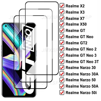 3шт Защитное Стекло Для Realme GT Neo 2 3 3T X50 X7 X2 Pro Закаленное Стекло Для Realme Narzo 50 30 Pro 30A 50A 50i Prime Glass