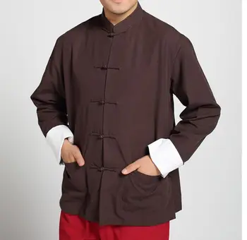 8 цветов мужское хлопчатобумажное пальто Вин чун, одежда для кунг-фу, куртка для тайцзи, одежда для боевых искусств, мужские костюмы тан, черный /красный / синий /серый /кофейный