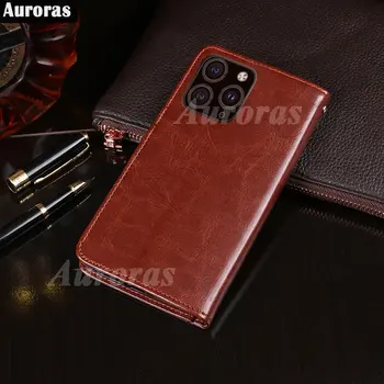 Auroras Для iPhone 14 Plus Флип-чехол С Карманом для Карт, Кожаный Чехол-бумажник Для iPhone 14 Pro Max, Противоударная Задняя Крышка