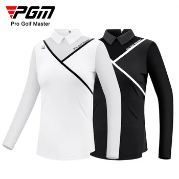 PGM Новая женская одежда для гольфа, летняя футболка с длинным рукавом, дышащая цепочка на резинке из ледяного шелка сзади