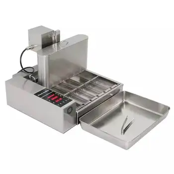 Автоматическая 6-рядная мини-машина для приготовления пончиков, устройство для приготовления пончиков, фритюрница для пончиков, коммерческая машина для приготовления пончиков мощностью 2000 Вт