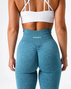 Женские бесшовные штаны для йоги WAREBALL, спортивная одежда, эластичные спортивные колготки с высокой талией, Леггинсы для фитнеса, Одежда для спортзала