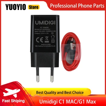 Зарядное устройство Umidigi C1 Max 100% Оригинальное, Новый официальный адаптер быстрой зарядки + USB-кабель Линия передачи данных Телефон Umidigi G1 Max