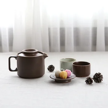 Керамический чайный сервиз, домашняя гостиная, простая тарелка для приготовления чая, офис, легкая роскошная подарочная коробка, небольшой набор, портативный набор для путешествий