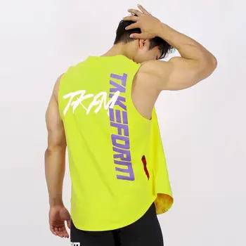 Летний мужской жилет для бега, Американская свободная мужская футболка без рукавов, для занятий фитнесом, баскетболом, для упражнений, Быстросохнущая, повседневная, дышащая
