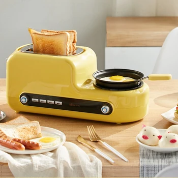 Машина для приготовления сэндвичей Для завтрака, Запекания Нарезанного Хлеба, Бытовой Многофункциональный Маленький Тостер с четырьмя Корпусами, Почвенный Тостер, Тостер