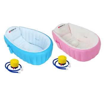 Надувная детская ванночка с воздушным насосом ПВХ для купания, надувная для новорожденных, для детей в возрасте от 1 до 2 лет, путешествующих в помещении и на открытом воздухе