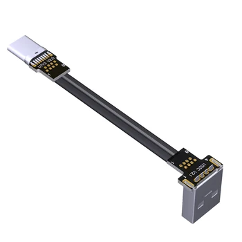 Плоский Зарядный Кабель для Передачи данных USB 2.0 Type A-Type C 6A С Высоким Током Зарядного Устройства USB-C Удлинитель Шнура 0,48 Г/бит/с для ПК, Телевизора, USB-Устройства