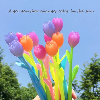 Ручка, меняющая цвет под воздействием солнечного света, цветочная ручка, студенческие принадлежности, Канцелярские принадлежности, подарок-приз, подарок ко Дню учителя