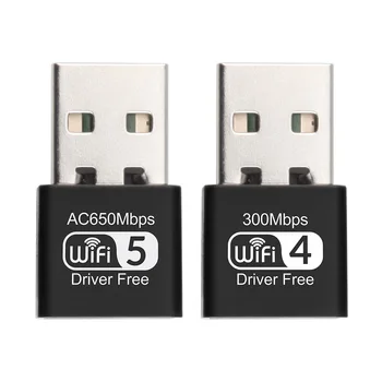 Сетевая карта USB 2,4 ГГц 5,8 ГГц Двухдиапазонный WiFi Приемник Бесплатный Привод USB 2,0 Ethernet ПК Сетевой Ключ Lan с Устройством 802.11b/g/n