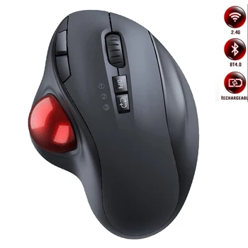 Трекбольная мышь 2.4 G + Bluetooth, перезаряжаемая игровая мышь для Mac WindowsCreative, профессиональная CAD-мышь для рисования