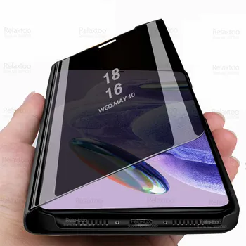 Умный Зеркальный Магнитный Флип-Чехол Для Xiaomi Redmi Note 12 Pro Plus 5G Radmi Redmy Note12 12Pro Подставка Противоударный Чехол Для Телефона Coque