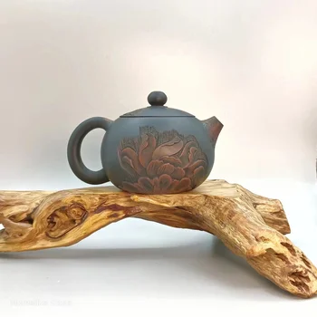 Цзяньшуйский Глиняный Чайник с Резьбой по Лотосу Ручной работы (Не Исин Цзиша), Керамический Чайный Сервиз Кунг-фу, Посуда Для Чайной Церемонии