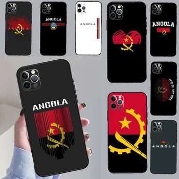Чехол с флагом Анголы Для iPhone 13 11 12 14 15 Pro Max mini XR X XS MAX 7 8 Plus SE 2020 2022 Чехлы
